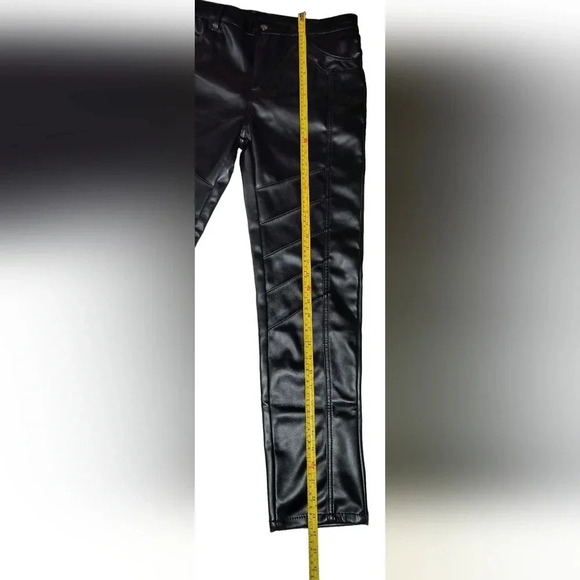 Women's Faux Leather Black Bikercore Goth Emo Sexy Pants, 32 - Picture 7 of 9